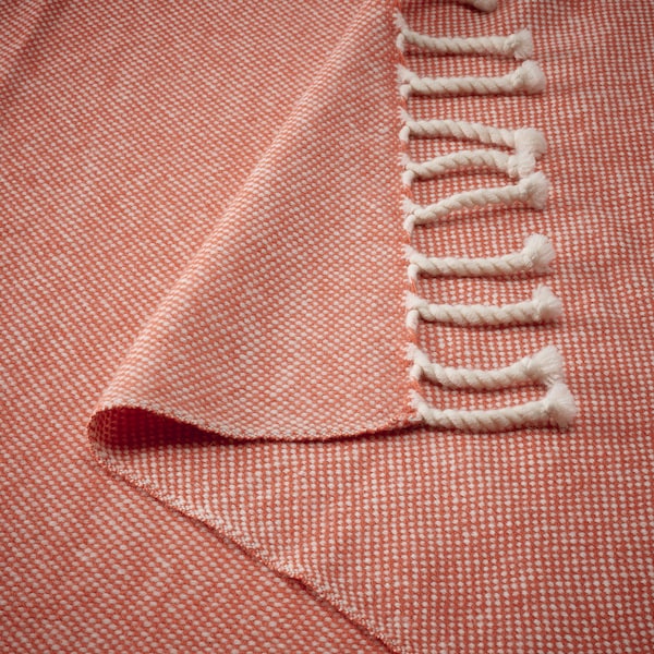 IKEA ULLTISTEL throw, red-brown/white, 51x67 in, Ikea Ireland | 7826PDQCY