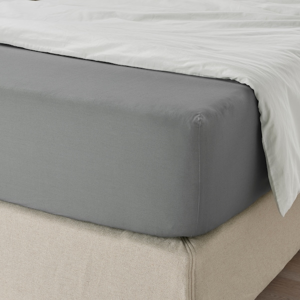 IKEA ULLVIDE fitted sheet, King Gray, Ikea Ireland | 4952ACVZR