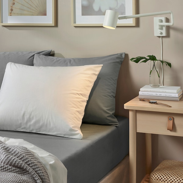 IKEA ULLVIDE fitted sheet, King Gray, Ikea Ireland | 4952ACVZR