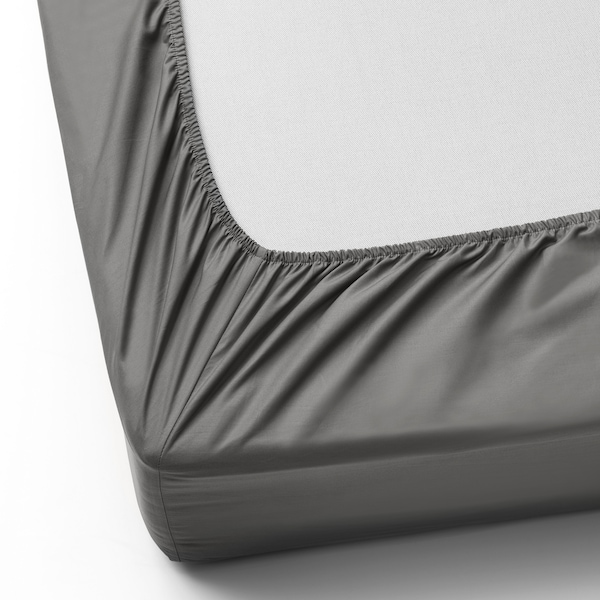 IKEA ULLVIDE fitted sheet, King Gray, Ikea Ireland | 4952ACVZR