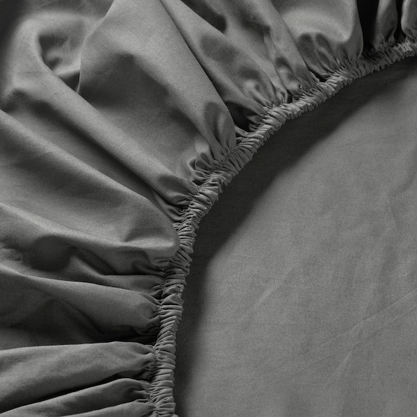 IKEA ULLVIDE fitted sheet, King Gray, Ikea Ireland | 4952ACVZR