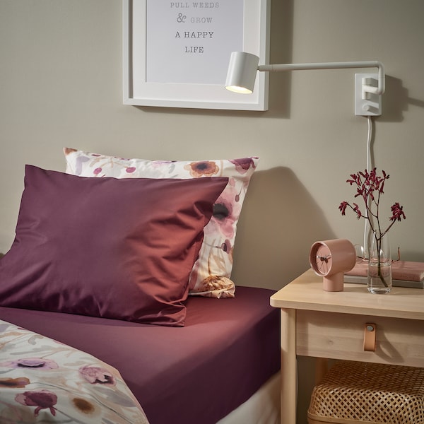 IKEA ULLVIDE fitted sheet, Queen Deep Red, Ikea Ireland | 7459ZRDAF