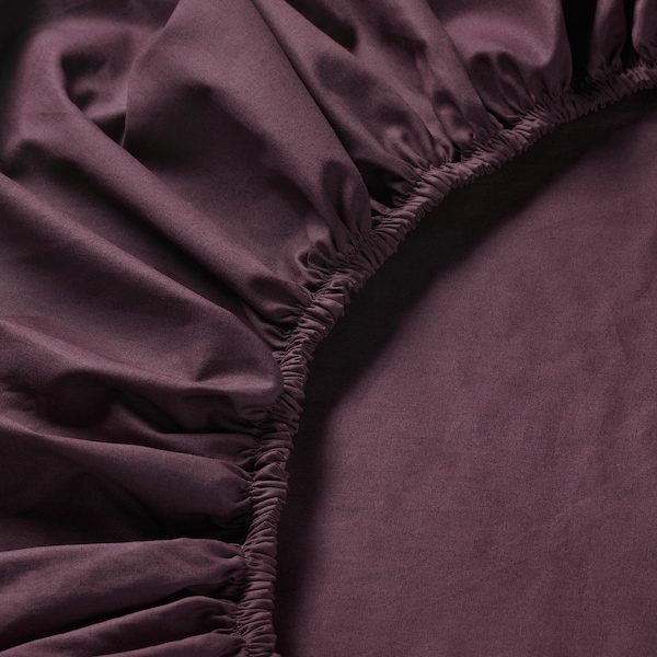 IKEA ULLVIDE fitted sheet, Queen Deep Red, Ikea Ireland | 7459ZRDAF