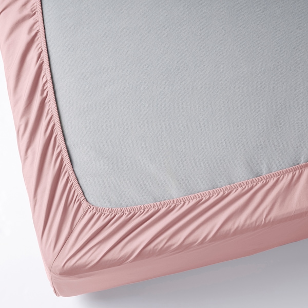 IKEA ULLVIDE fitted sheet, Queen Light Pink, Ikea Ireland | 2734RSGOH
