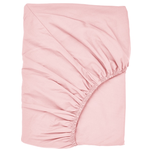 IKEA ULLVIDE fitted sheet, Queen Light Pink, Ikea Ireland | 2734RSGOH