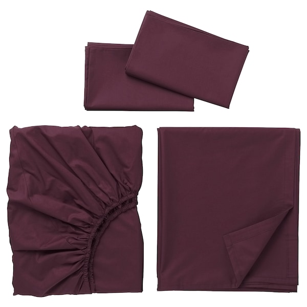 IKEA ULLVIDE sheet set, King Deep Red, Ikea Ireland | 3725DYBGW
