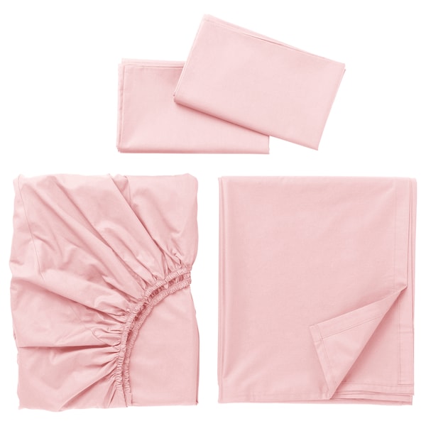 IKEA ULLVIDE sheet set, King Light Pink, Ikea Ireland | 2136XCJYT