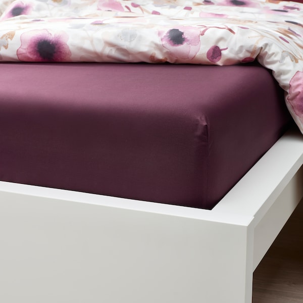 IKEA ULLVIDE sheet set, Queen Deep Red, Ikea Ireland | 9678YEOFI