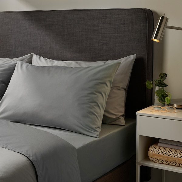 IKEA ULLVIDE sheet set, Queen Gray, Ikea Ireland | 9265MIUAE