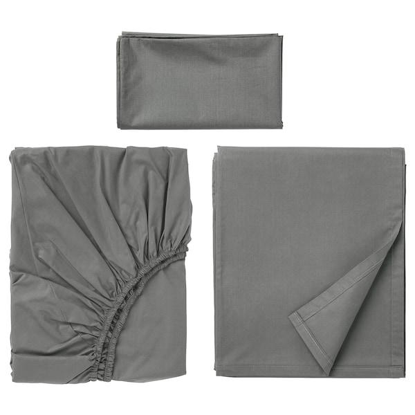 IKEA ULLVIDE sheet set, Twin Gray, Ikea Ireland | 7850OGPRT
