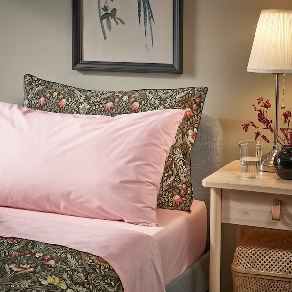 IKEA ULLVIDE sheet set, Twin Light Pink, Ikea Ireland | 7192LVRCK