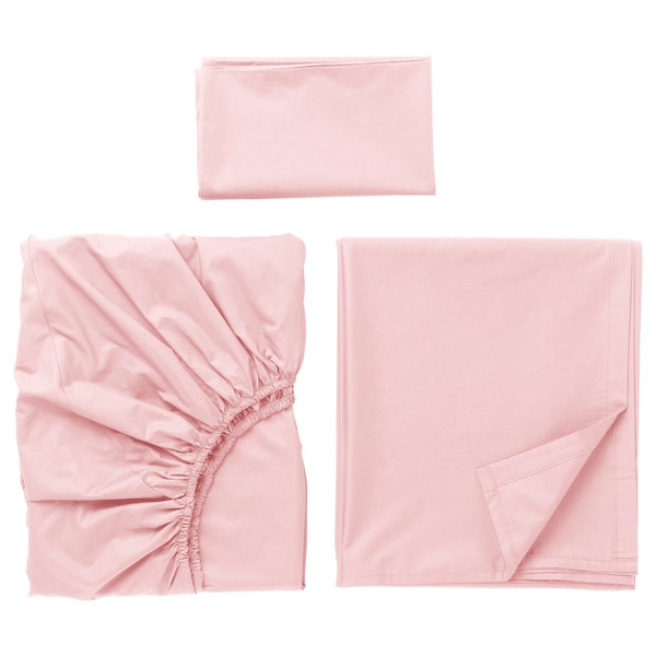 IKEA ULLVIDE sheet set, Twin Light Pink, Ikea Ireland | 7192LVRCK