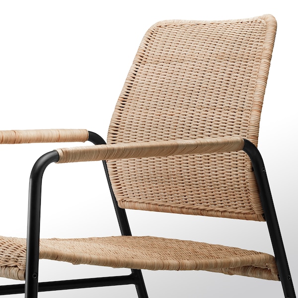 IKEA ULRIKSBERG armchair Rattan / Anthracite, Ikea Ireland | 2345HORAE
