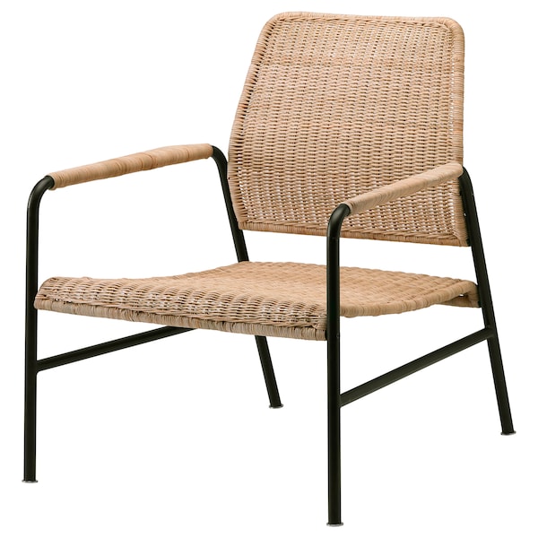 IKEA ULRIKSBERG armchair Rattan / Anthracite, Ikea Ireland | 2345HORAE