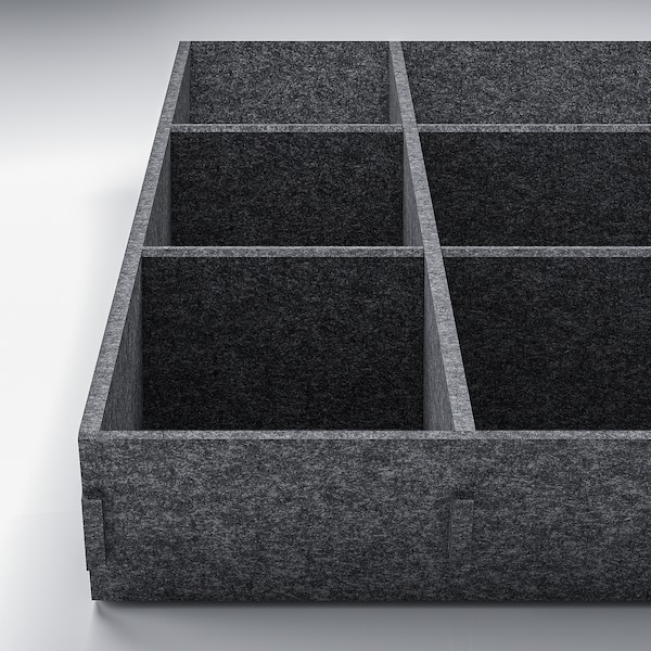 IKEA UPPDATERA adjustable organizer for drawer, gray, 24x24 in, Ikea Ireland | 7201FKYWA