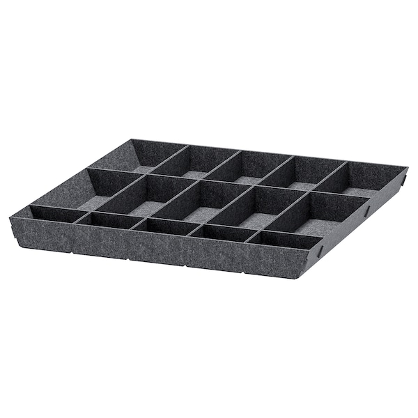 IKEA UPPDATERA adjustable organizer for drawer, gray, 24x24 in, Ikea Ireland | 7201FKYWA