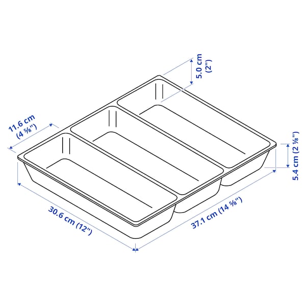 IKEA UPPDATERA flatware tray, 15x12 in Bamboo, Ikea Ireland | 1253DXYLP