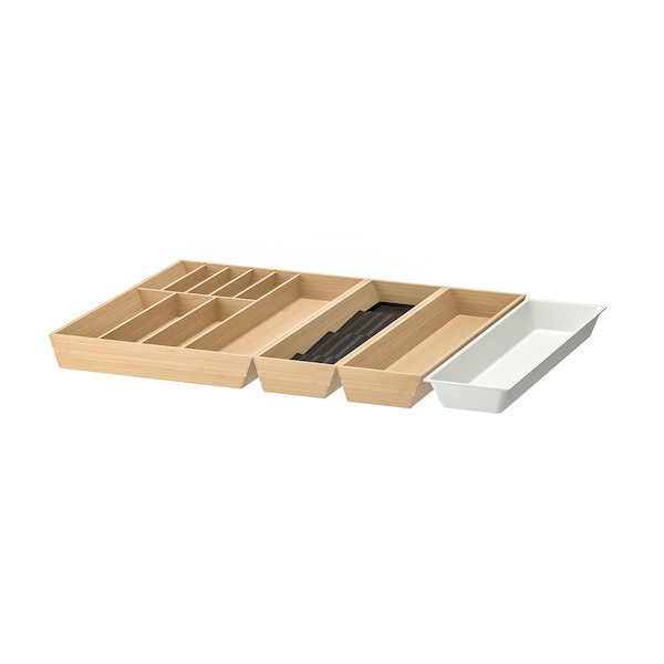 IKEA UPPDATERA flatware+utsl trays/tray/spice rck, anthracite/light bamboo, 26x19 1/2 in, Ikea Ireland | 9614JRXAN