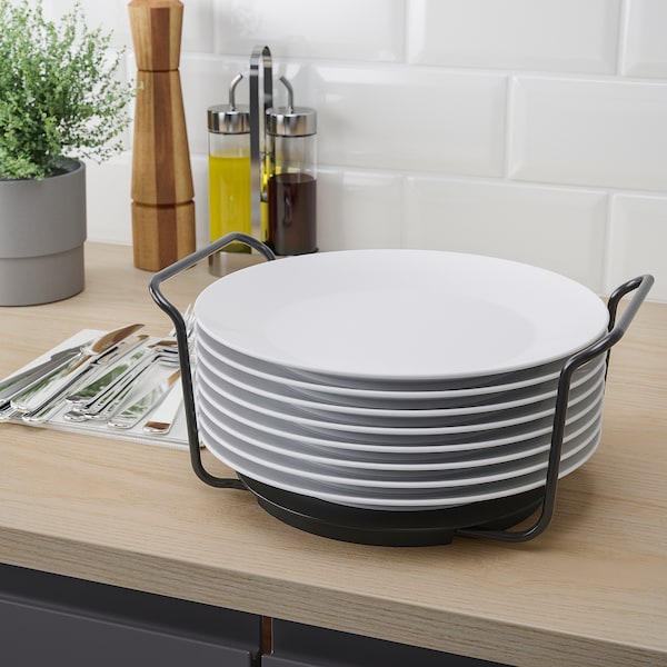 IKEA UPPDATERA plate holder, anthracite, 7 3/8-12 1/4 in, Ikea Ireland | 7840DAMFK