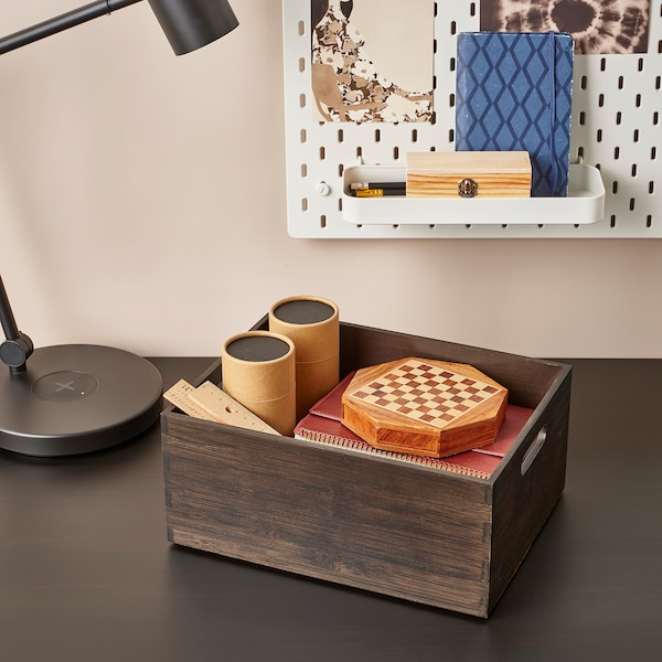 IKEA UPPDATERA storage box, 9 ½x12 ½x6 in Dark Bamboo, Ikea Ireland | 0273JCSUB