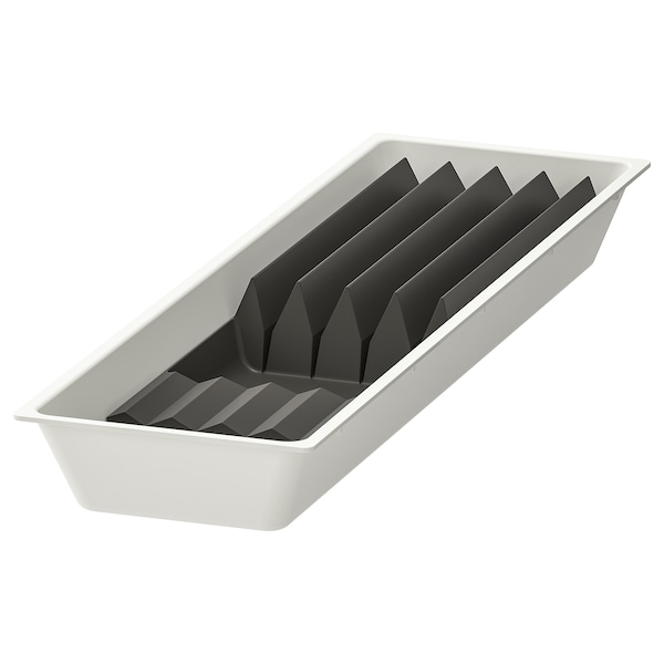 IKEA UPPDATERA tray with knife rack, 6x19 1/2 in White / Anthracite, Ikea Ireland | 7825UCRNP