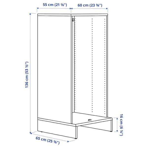 IKEA UPPFÖRA frame, white, 23 5/8x21 5/8x53 1/2 in, Ikea Ireland | 3642XESNG