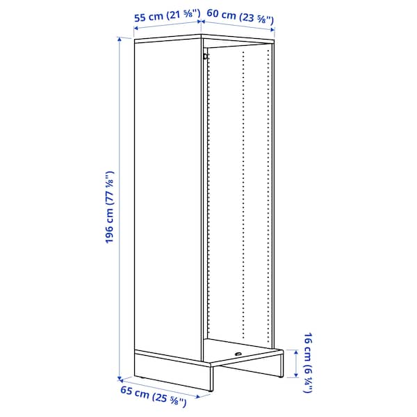 IKEA UPPFÖRA frame, white, 23 5/8x21 5/8x77 1/8 in, Ikea Ireland | 5287GVFOX