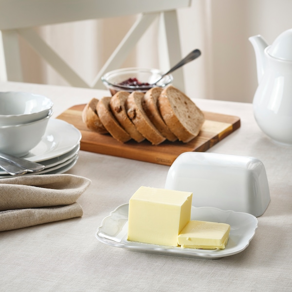 IKEA UPPLAGA butter dish, white, Ikea Ireland | 5129CYHTI
