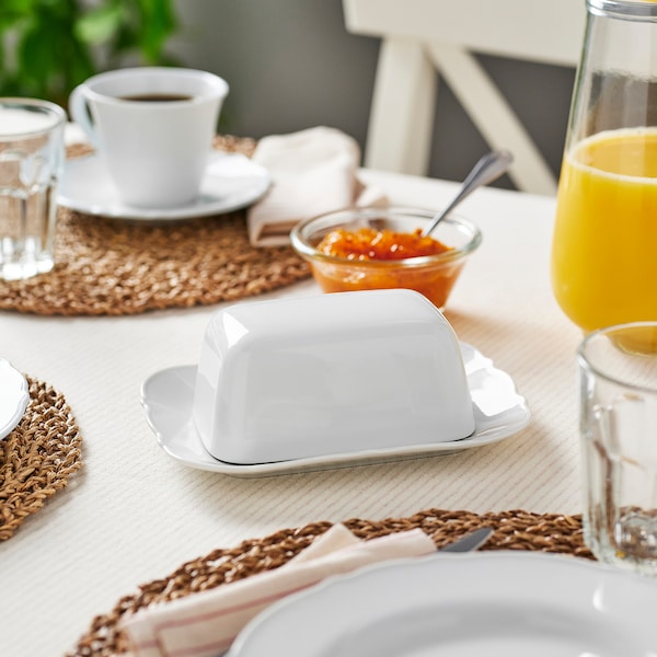 IKEA UPPLAGA butter dish, white, Ikea Ireland | 5129CYHTI