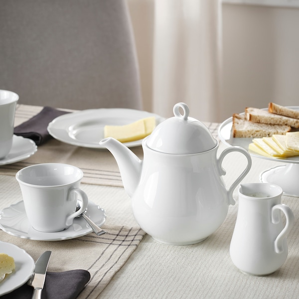 IKEA UPPLAGA teapot, white, 1.3 qt, Ikea Ireland | 0689JBFYS
