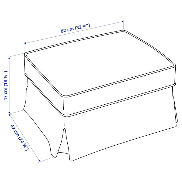 IKEA UPPLAND ottoman, Blekinge white, Ikea Ireland | 8061HXAND