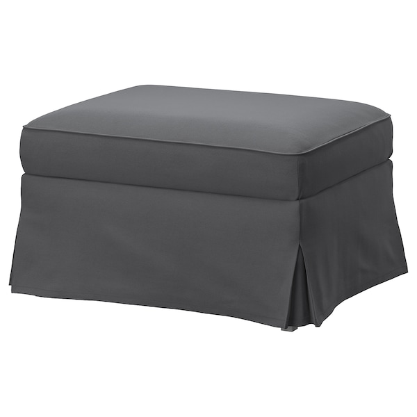 IKEA UPPLAND ottoman with storage Hakebo Dark Gray, Ikea Ireland | 1724MCKDL