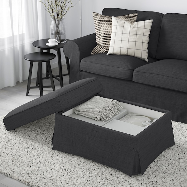IKEA UPPLAND ottoman with storage Hillared Anthracite, Ikea Ireland | 0564QTWFE