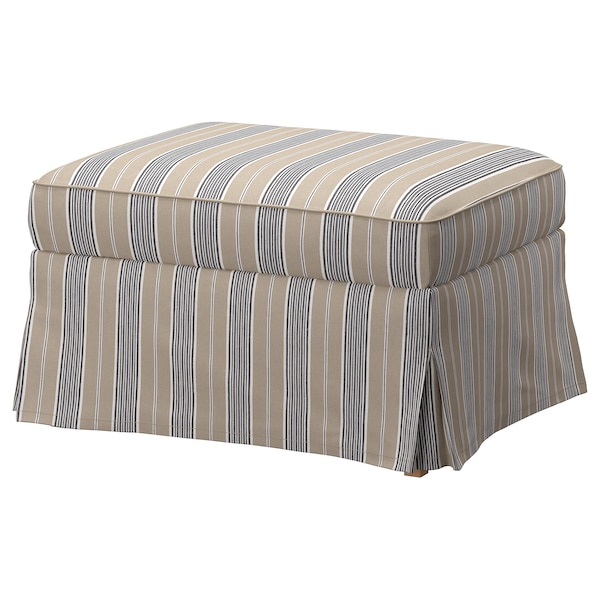 IKEA UPPLAND ottoman with storage Karlshov Beige / Multicolor, Ikea Ireland | 9168XMGTQ