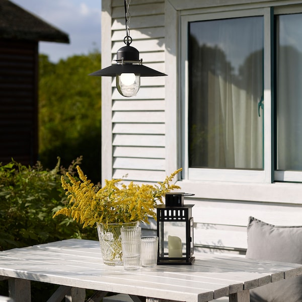 IKEA UPPLID pendant lamp, outdoor black, 12 5/8 in, Ikea Ireland | 9625LBJTQ