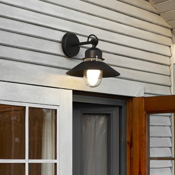 IKEA UPPLID wall lamp, outdoor black, 11 in, Ikea Ireland | 7260DUNWO
