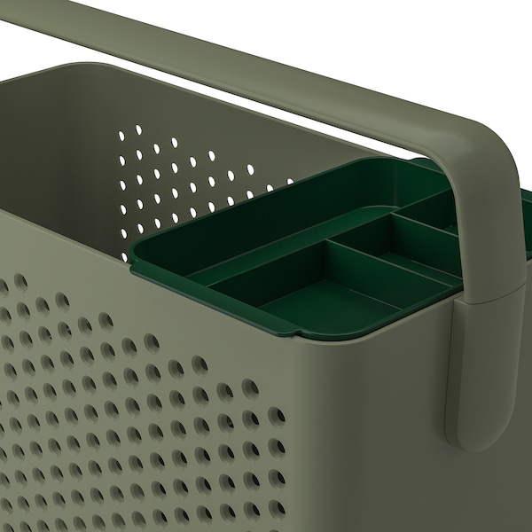 IKEA UPPRÄMEN storage basket, gray-green, 13 ¾x6 ¾x9 ¾ in, Ikea Ireland | 0247DOXRQ