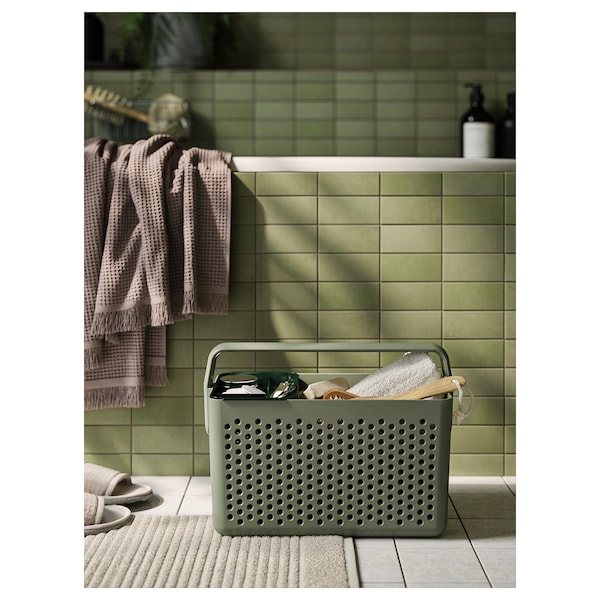 IKEA UPPRÄMEN storage basket, gray-green, 13 ¾x6 ¾x9 ¾ in, Ikea Ireland | 0247DOXRQ