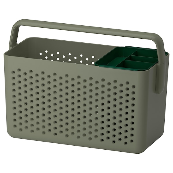 IKEA UPPRÄMEN storage basket, gray-green, 13 ¾x6 ¾x9 ¾ in, Ikea Ireland | 0247DOXRQ