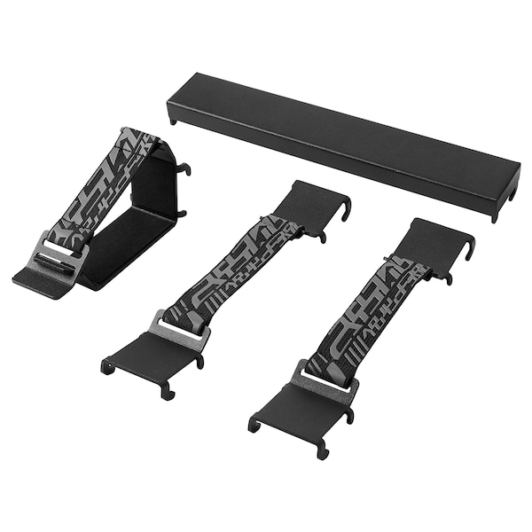 IKEA UPPSPEL 4-piece pegboard accessories set, dark gray, Ikea Ireland | 4510QZSIJ