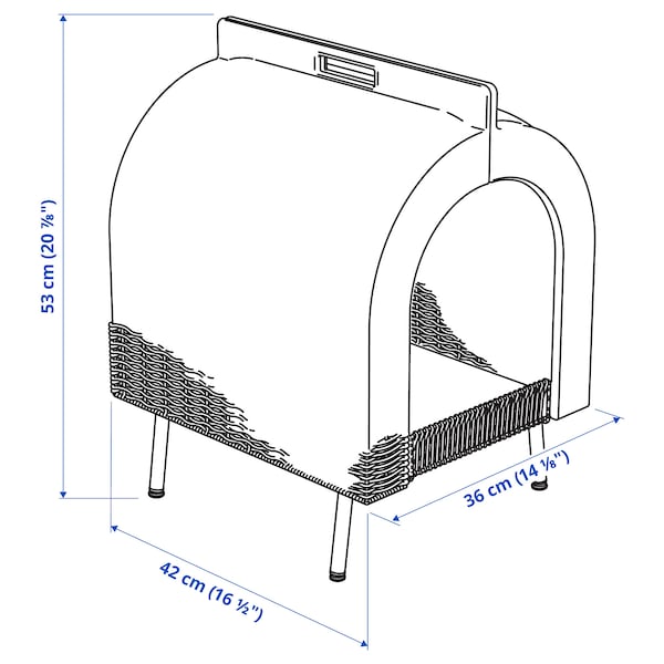 IKEA UTSÅDD cat house on legs, rattan, Ikea Ireland | 7158VDBJT