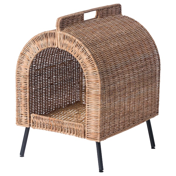 IKEA UTSÅDD cat house on legs, rattan, Ikea Ireland | 7158VDBJT