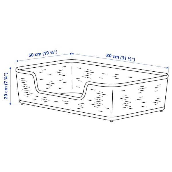 IKEA UTSÅDD dog bed, rattan, 31 ½x19 ¾x7 ¾ in, Ikea Ireland | 6812ANJSE