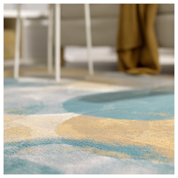 IKEA UTTAG rug, low pile, circle pattern/light beige, 5'3 inx7'7 in, Ikea Ireland | 4756JXFUY