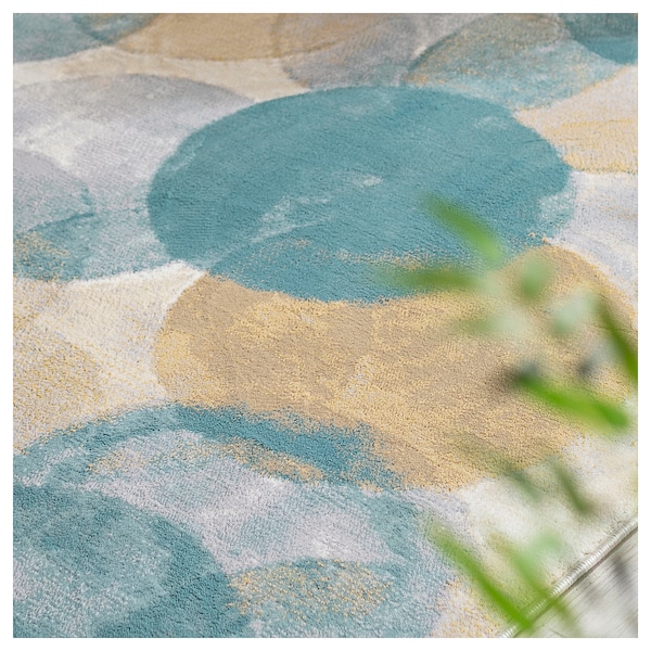 IKEA UTTAG rug, low pile, circle pattern/light beige, 5'3 inx7'7 in, Ikea Ireland | 4756JXFUY