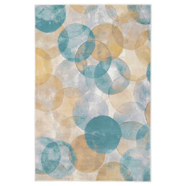 IKEA UTTAG rug, low pile, circle pattern/light beige, 5\'3 inx7\'7 in, Ikea Ireland | 4756JXFUY