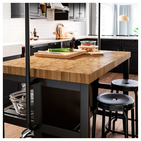 IKEA VADHOLMA rack for kitchen island, black, Ikea Ireland | 6413WXLZD