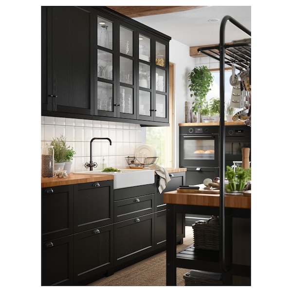 IKEA VADHOLMA rack for kitchen island, black, Ikea Ireland | 6413WXLZD