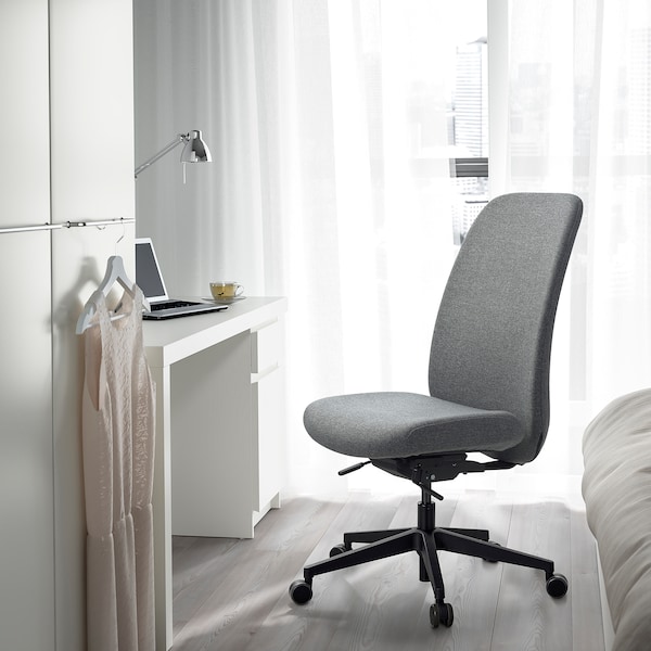 IKEA VALLFJÄLLET office chair, Gunnared gray, Ikea Ireland | 1562XAVJS