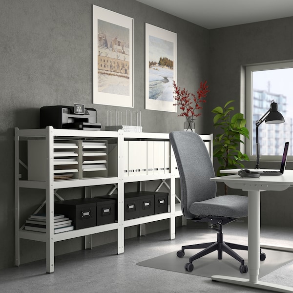 IKEA VALLFJÄLLET office chair, Gunnared gray, Ikea Ireland | 1562XAVJS